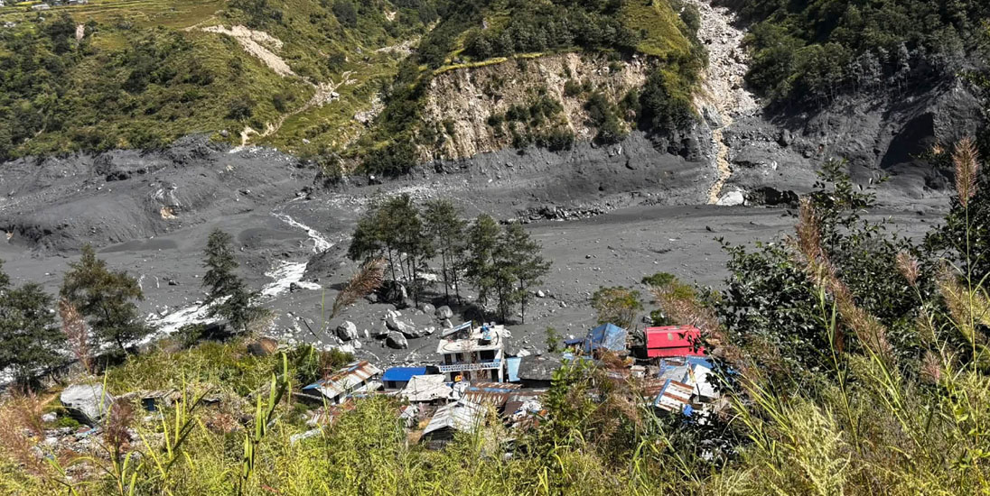 गोरखामा हिमपहिरोपछि बुढीगण्डकीमा बाढी, ६५ छाप्रा क्षतिग्रस्त 